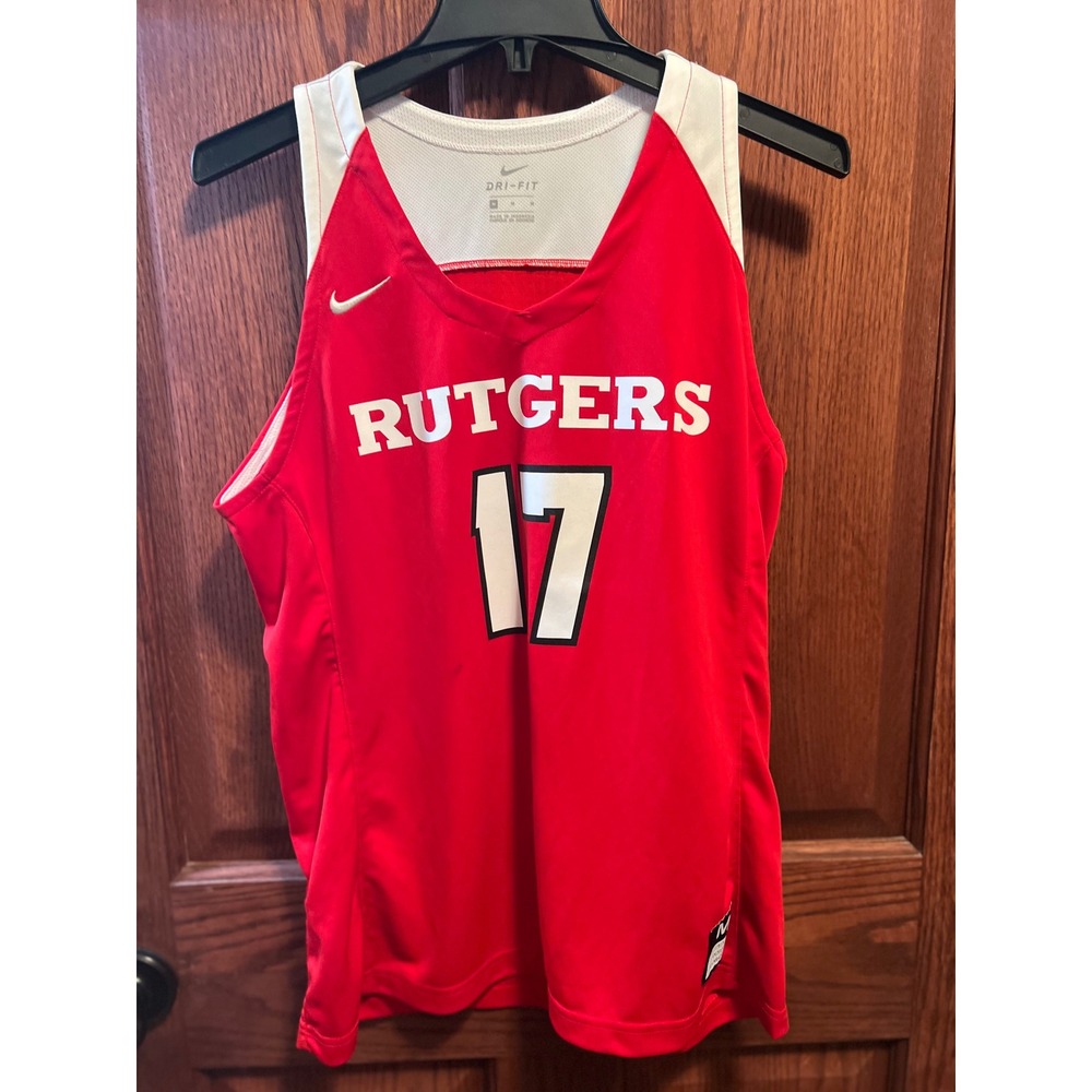 Nike Rutgers 17 Basketball Jersey Dri-FIT Sleeveless Athletic Tank Top‎ Medium